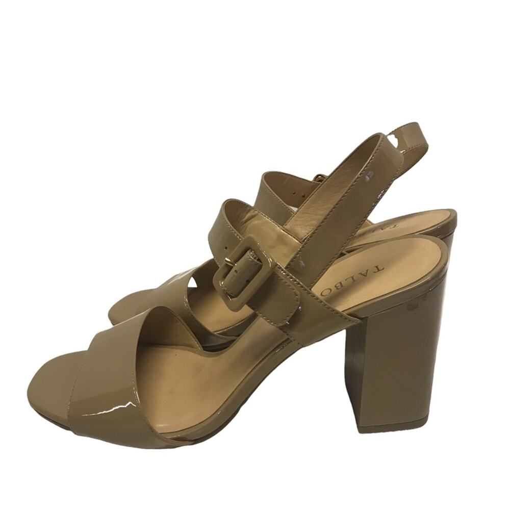 Talbots beige chunky heel thick strap sandals heels WOMEN’S SIZE 10